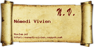 Némedi Vivien névjegykártya